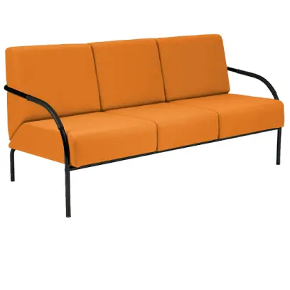 SPA 3 černý lak, koženka AN 030 - koženka oranžová